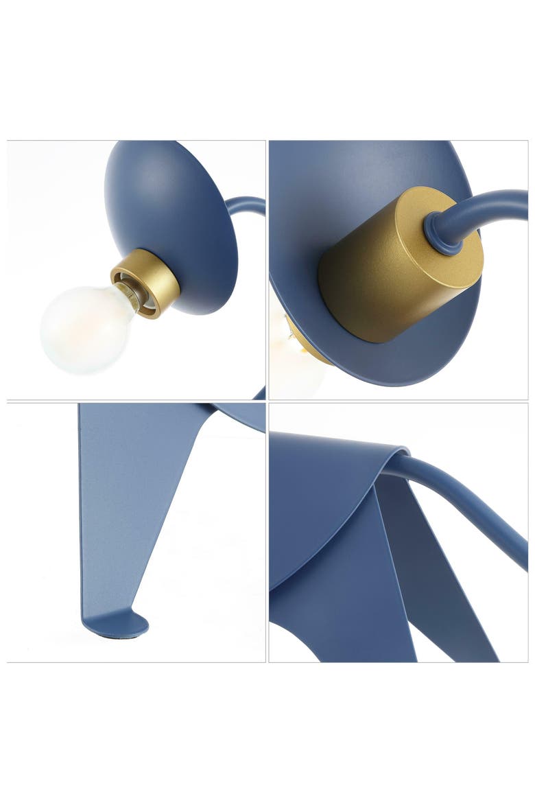 Bradley Modern Industrial Iron Brachiosaurus LED Kids' Lamp, Alternate, color, Blue