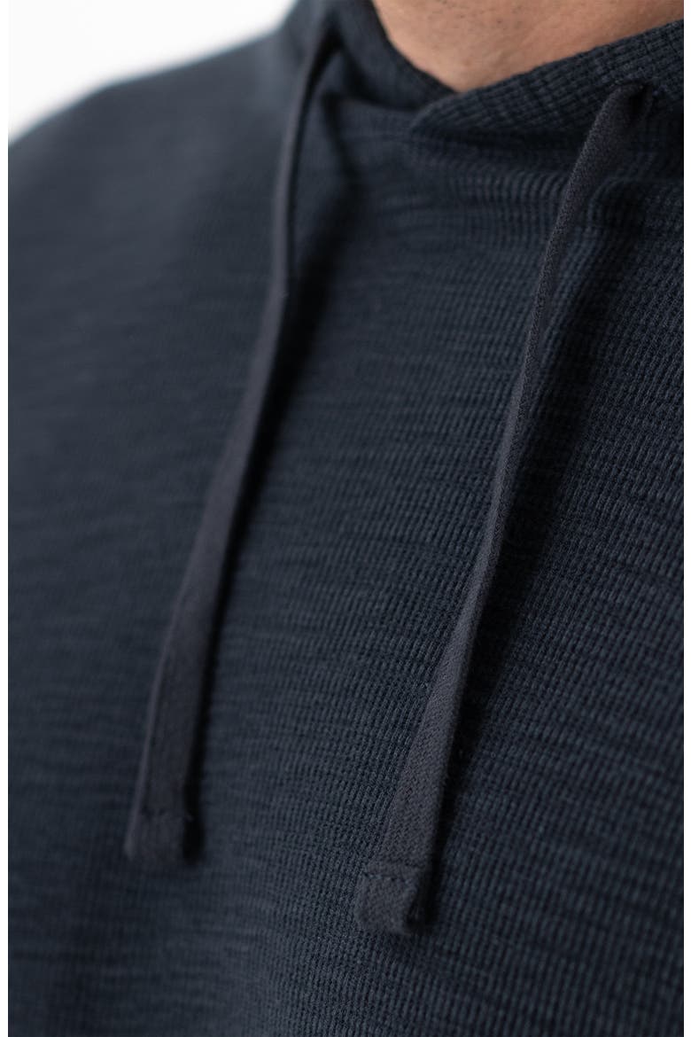 Slub Rib Organic Cotton Hoodie, Alternate, color, DARK NAVY