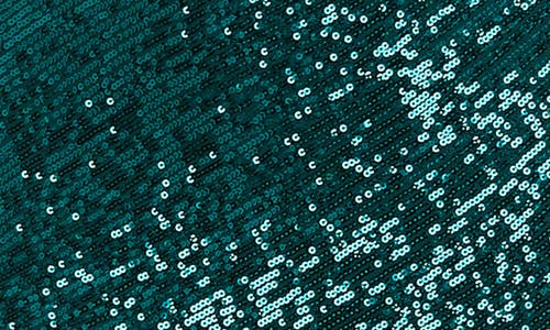 Morgan & Co. Cowl Neck Sequin Crossback Body-con Gown In Emerald