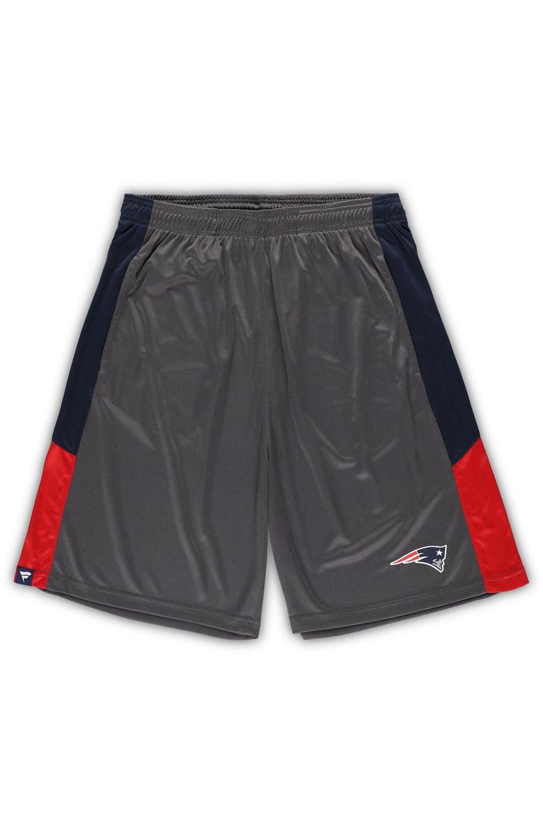 FANATICS Men's Fanatics Branded Gray New England Patriots Big & Tall Team Shorts, Main, color,