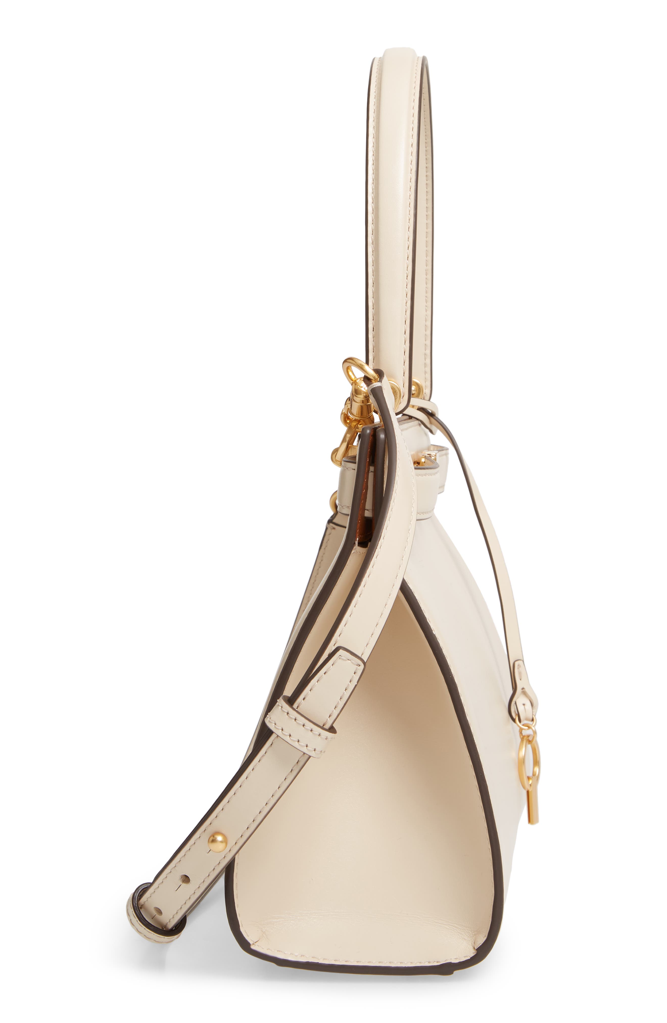 Small Lee Radziwill Leather Bag, Alternate, color, NEW CREAM