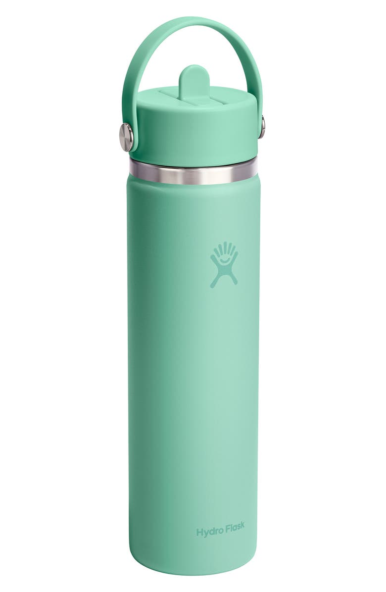 Hydro Flask 24-Ounce Wide Mouth Flex Straw Cap Bottle, Alternate, color, Mermaid Green