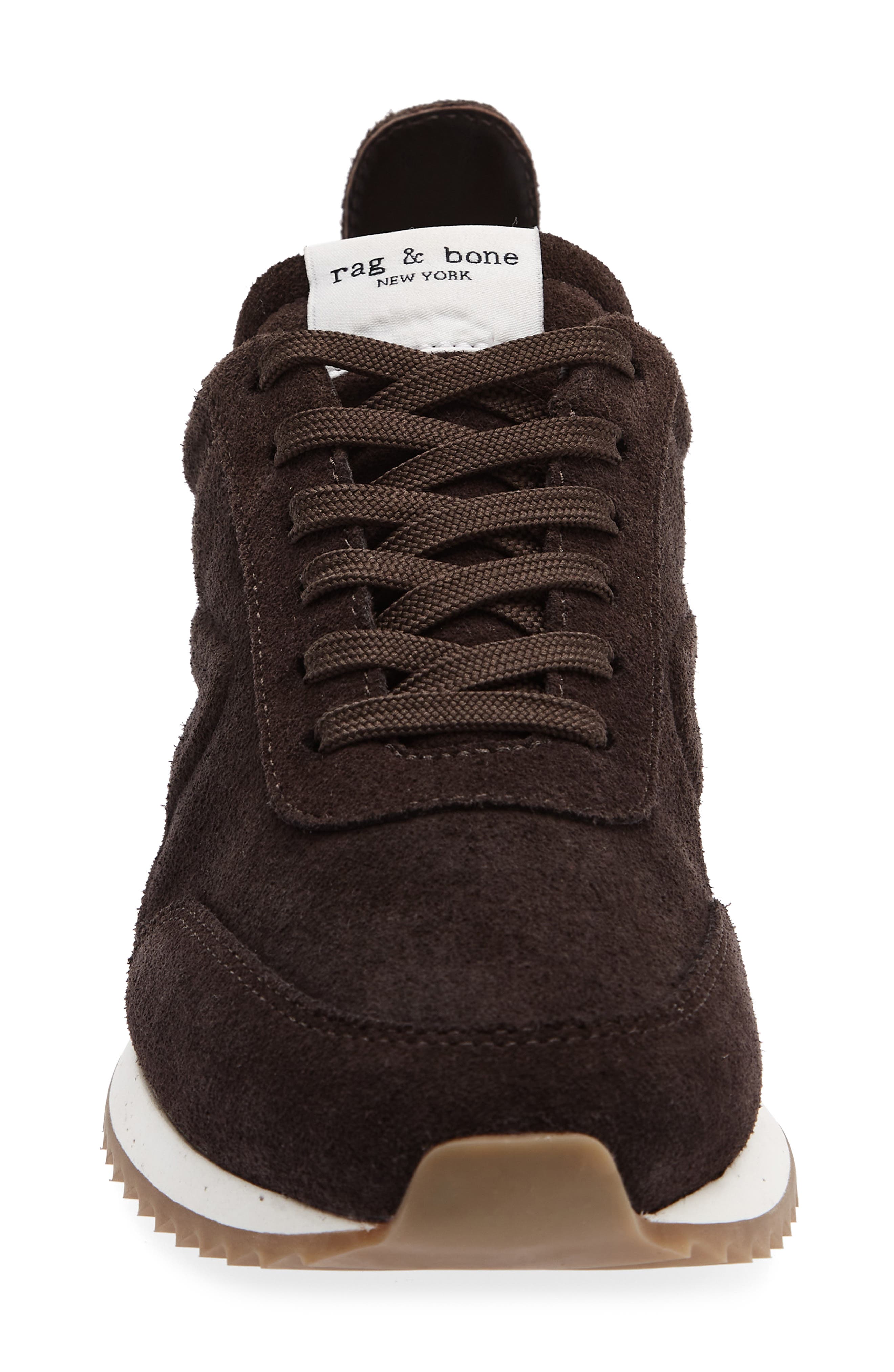Retro Runner Sneaker, Alternate, color, DARK CHOCOLATE SUEDE