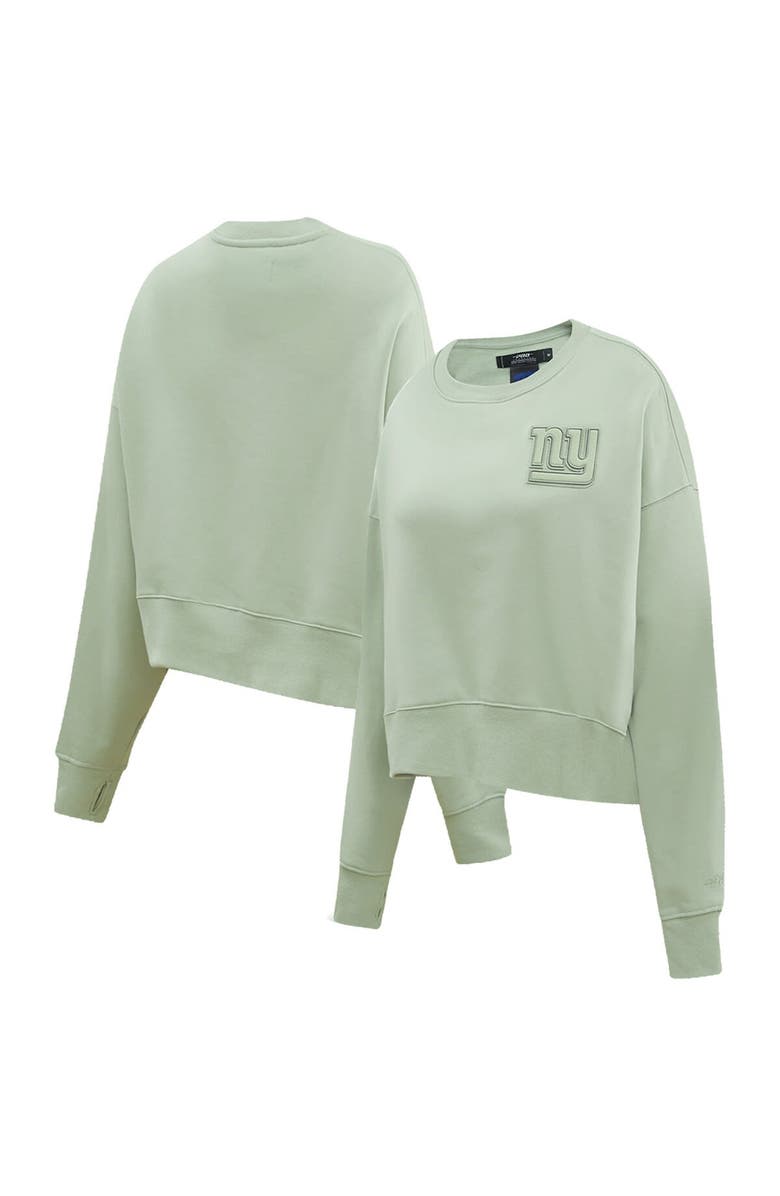 PRO STANDARD Women's Pro Standard  Green New York Giants Neutral Pullover Sweatshirt, Main, color, Green
