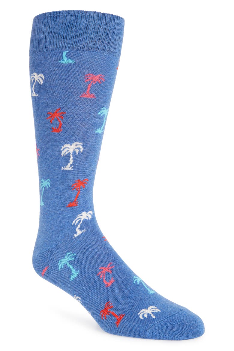 Palm Beach Socks, Main, color, BLUE