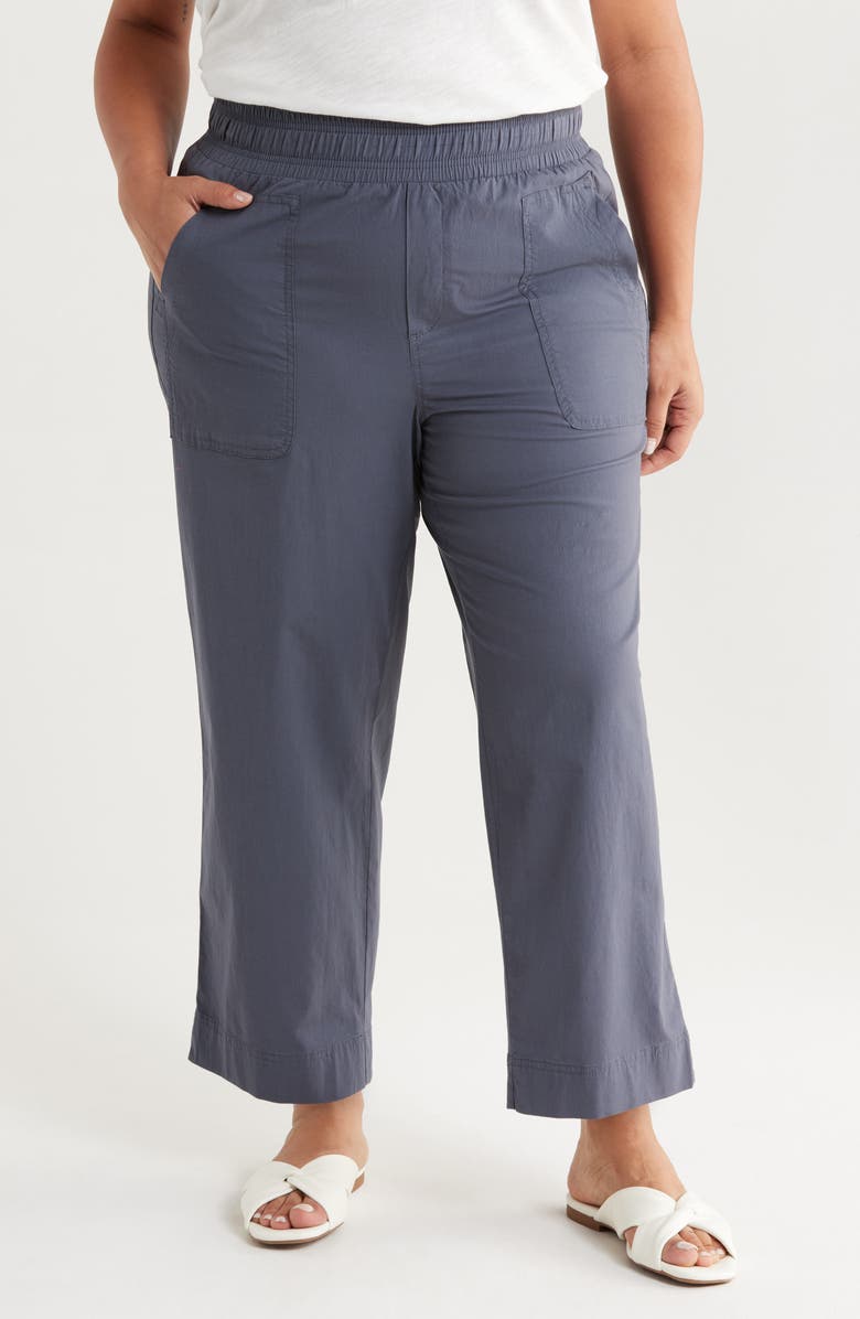 Wit & Wisdom Skyrise Patch Pocket Straight Leg Pants, Main, color, Shadow