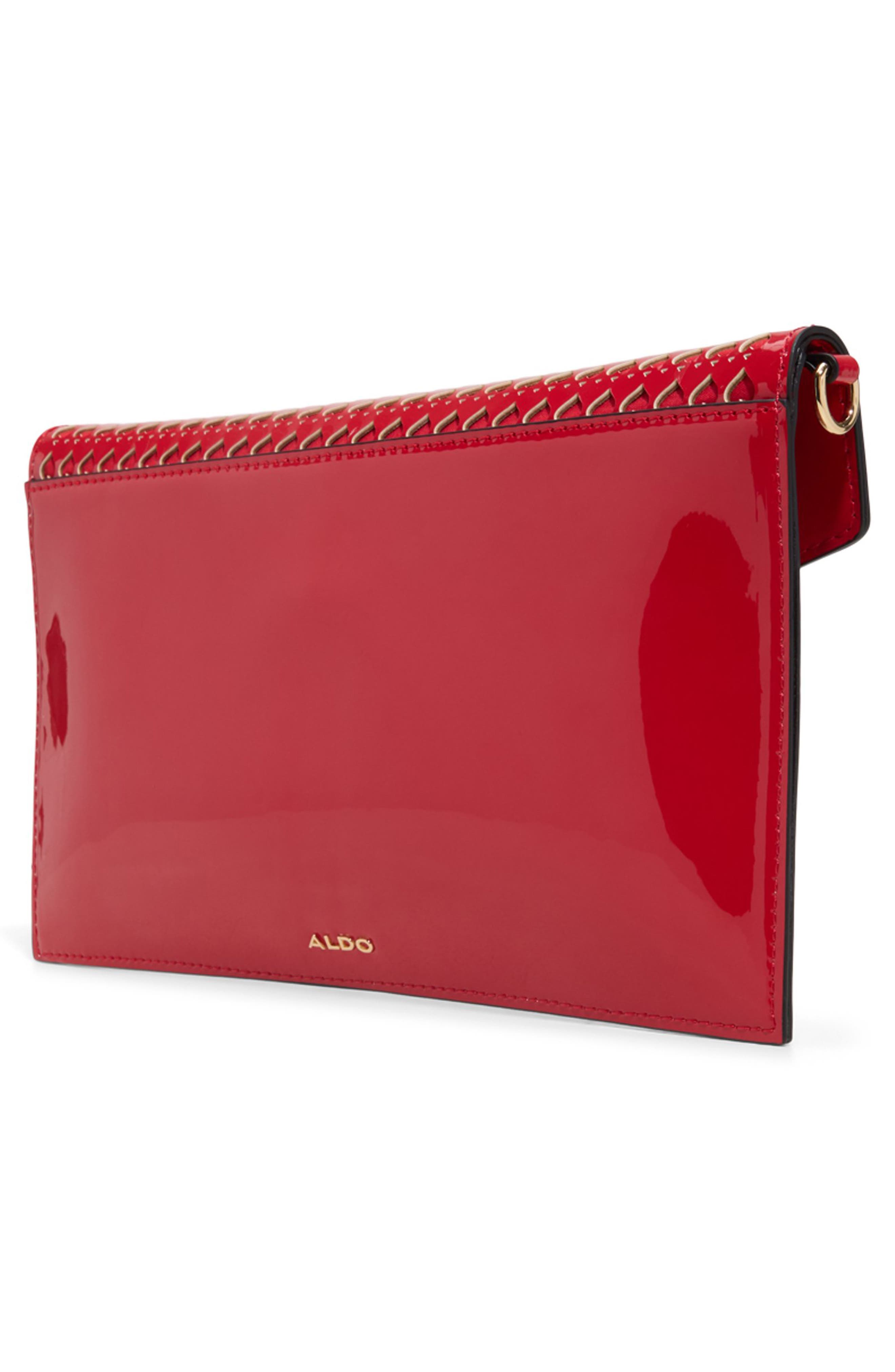 ALDO Love Clutch, Alternate, color, Red