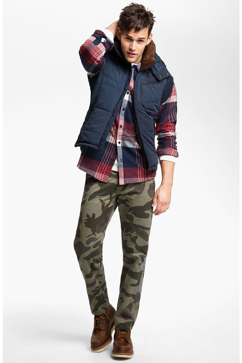 'Alpha Khaki' Slim Straight Leg Chinos, Alternate, color, GREEN CAMOUFLAGE