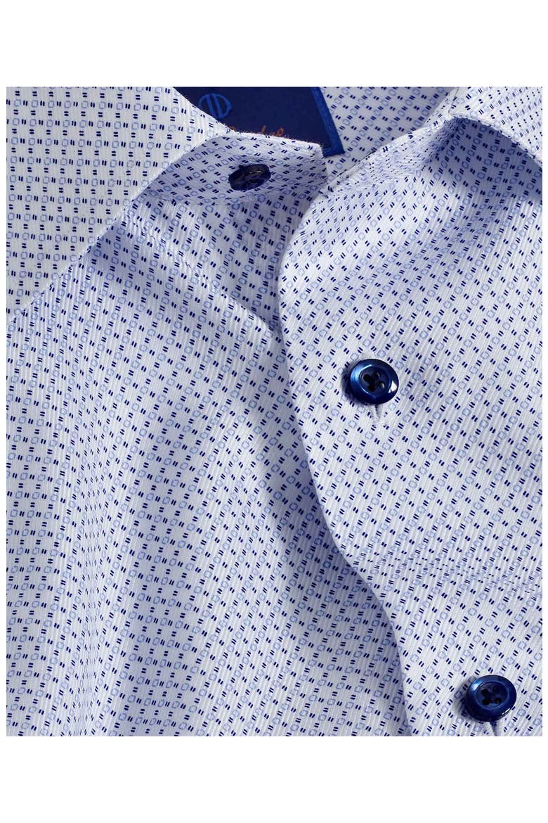 Regular Fit Grid Cotton Dress Shirt, Alternate, color, WHITE/ BLUE