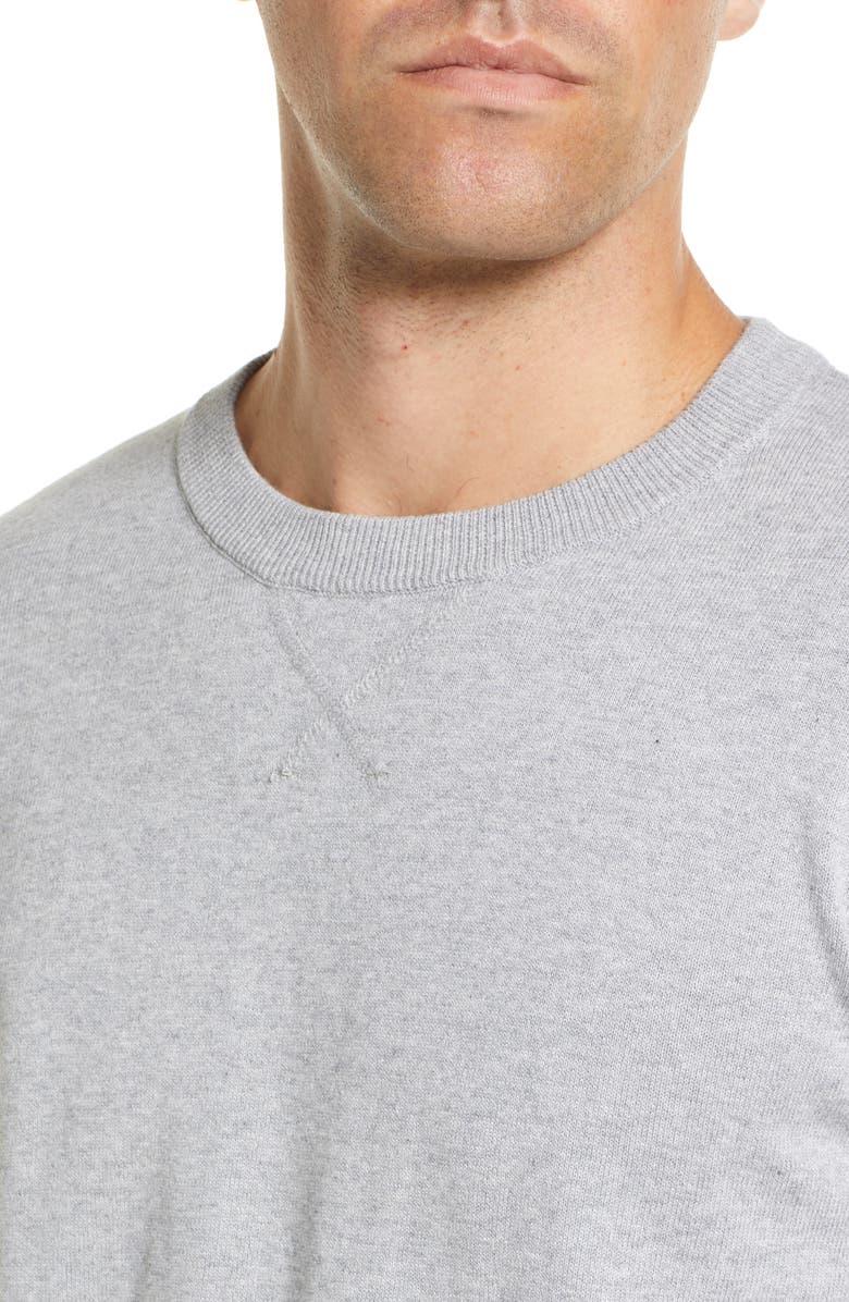 Schott NYC Men's Solid Cotton Crewneck Sweater, Alternate, color, 