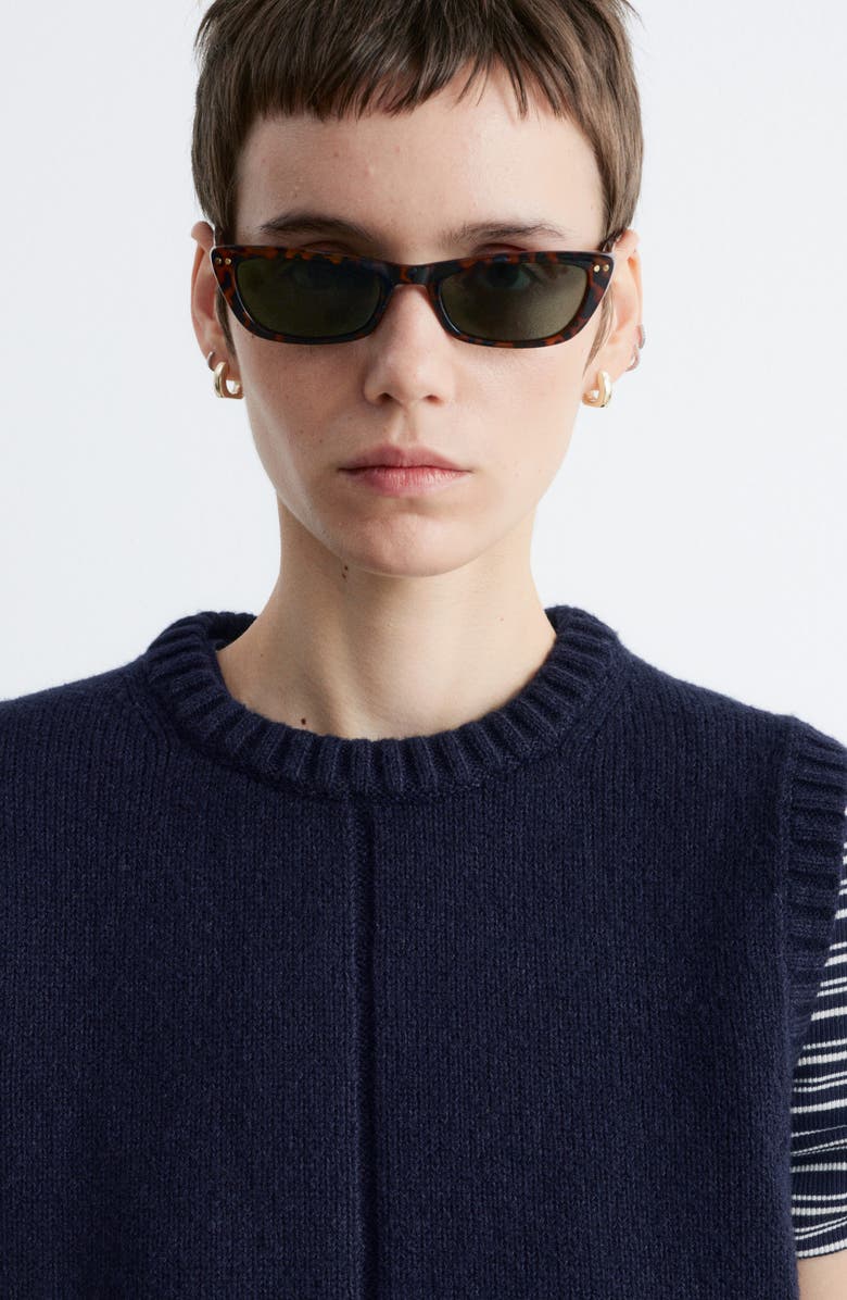 & Other Stories Wool & Cotton Sweater Vest, Alternate, color, Blue Dark