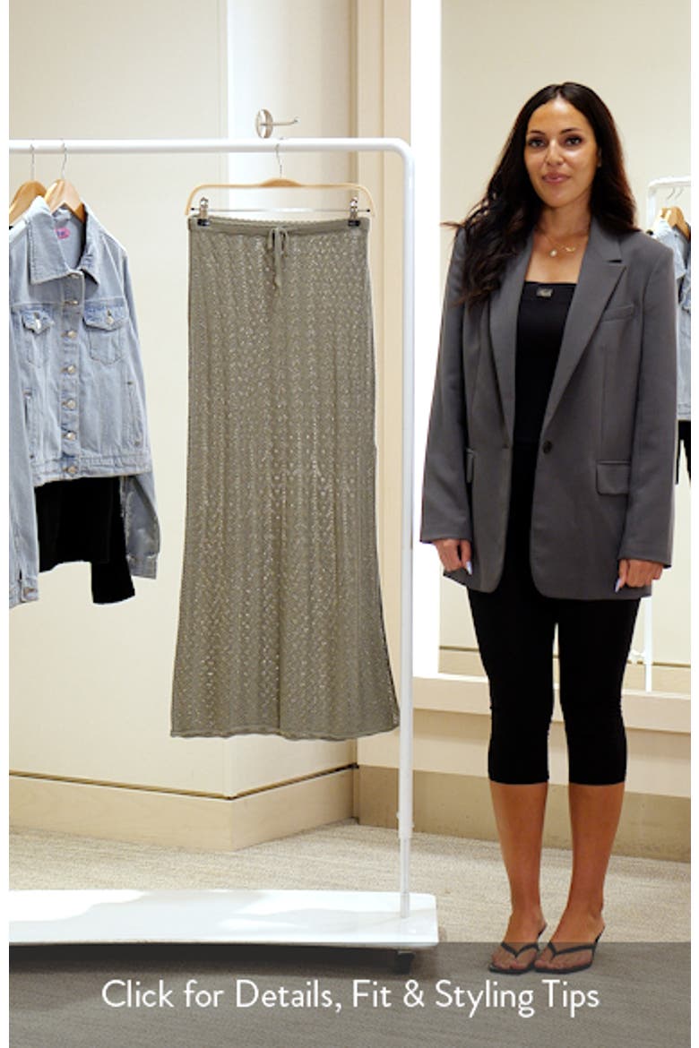 Eleni Pointelle Maxi Sweater Skirt video