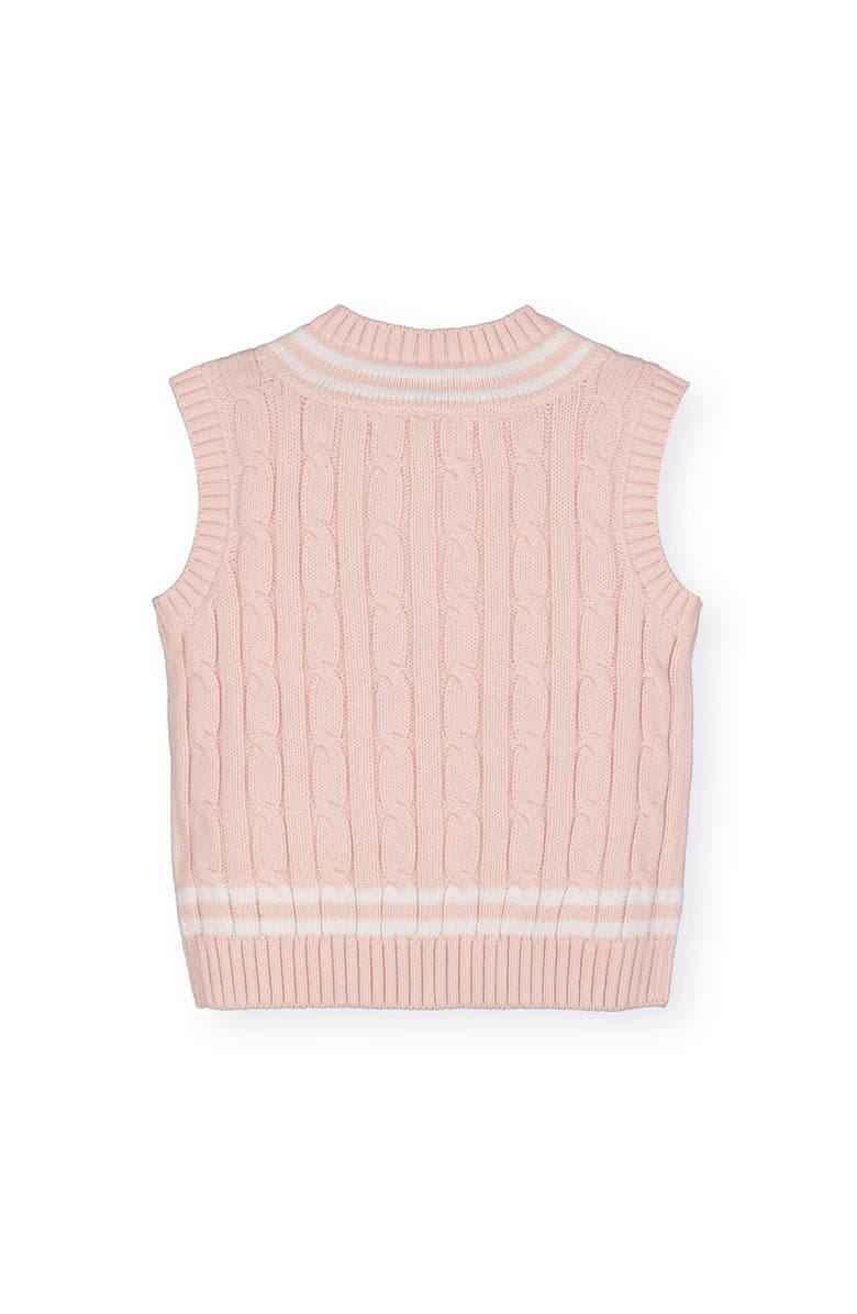 Hope & Henry Baby Boys' Organic Cricket Sweater Vest, Infant, Alternate, color, Light Pink With White
