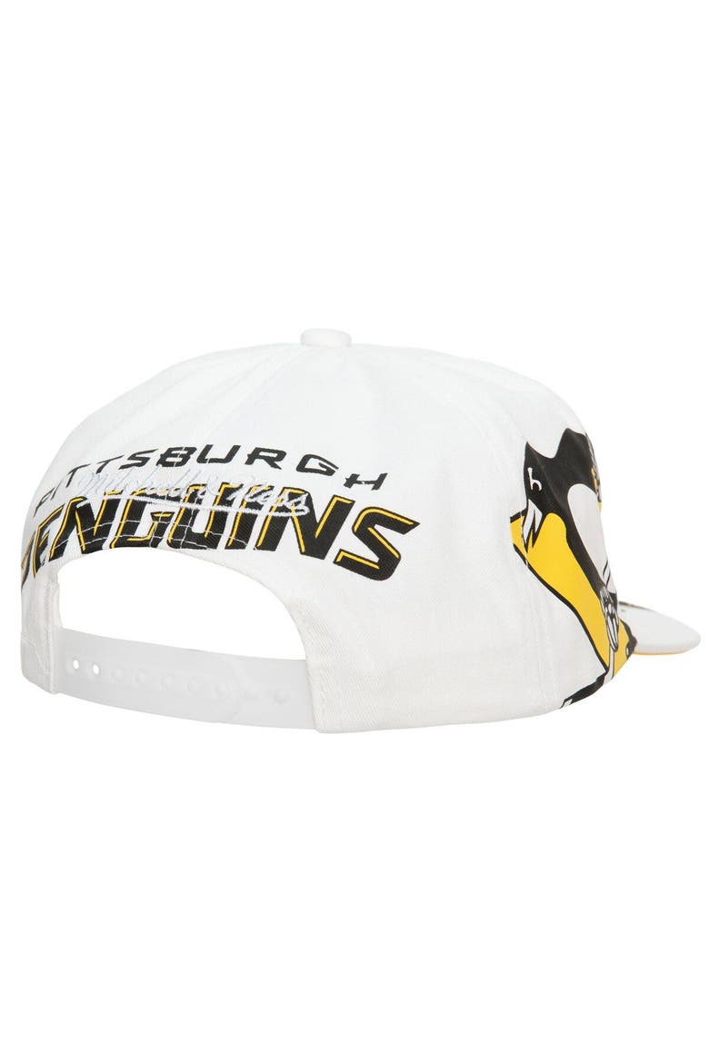Men's Mitchell & Ness White Pittsburgh Penguins In Your Face Deadstock Snapback Hat, Alternate, color, White