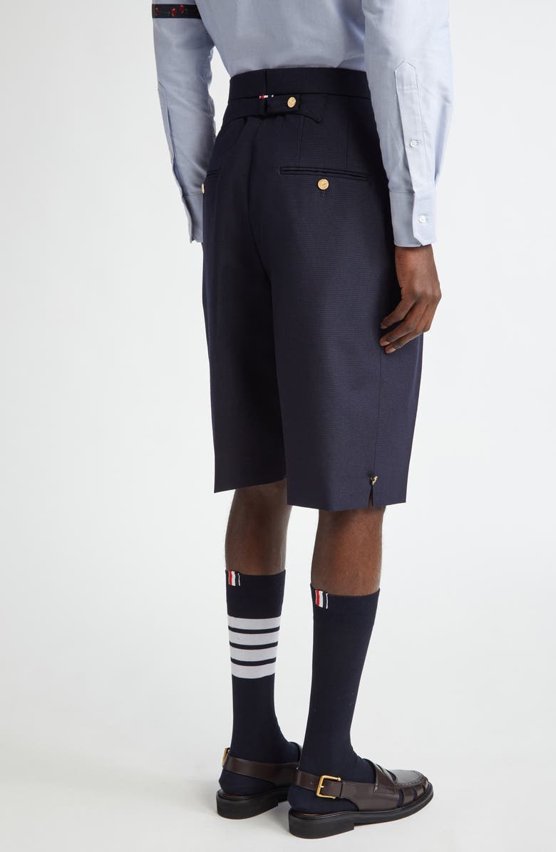 Thom Browne Martingale Virgin Wool Shorts, Alternate, color, 