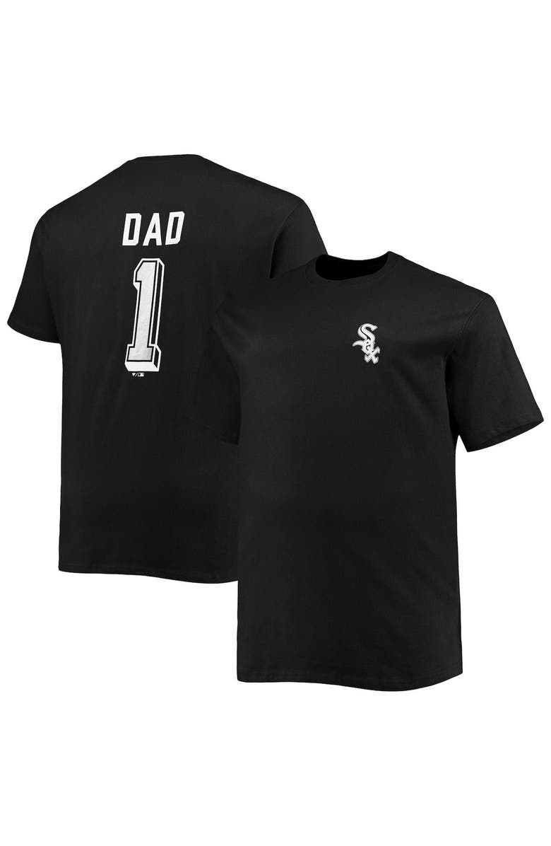 PROFILE Men's Black Chicago White Sox Big & Tall Father's Day #1 Dad T-Shirt, Alternate, color, 