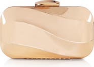 Jewel Badgley Mischka Aven Metal Wave Minaudiere