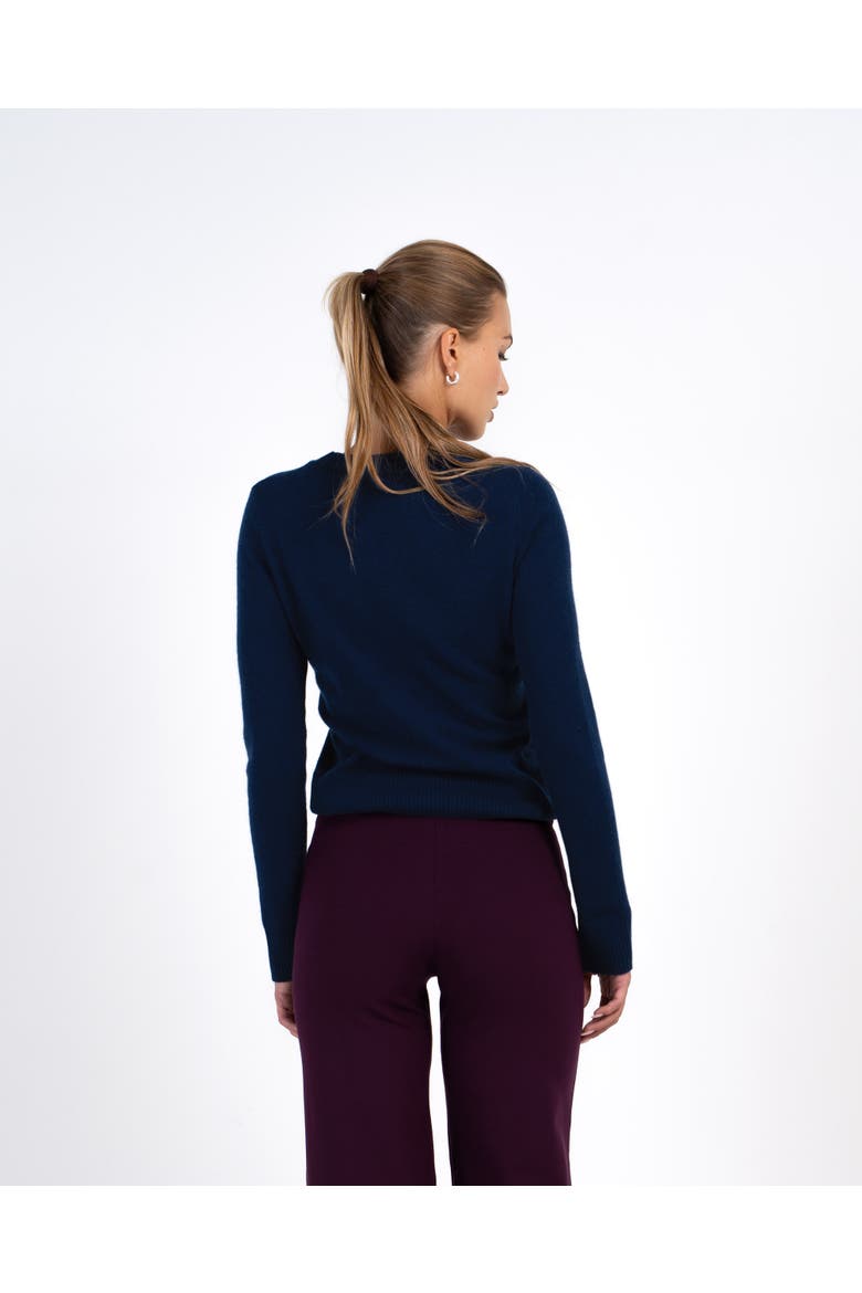 Cashmere Merino Blend Sweater, Alternate, color, Midnight Navy