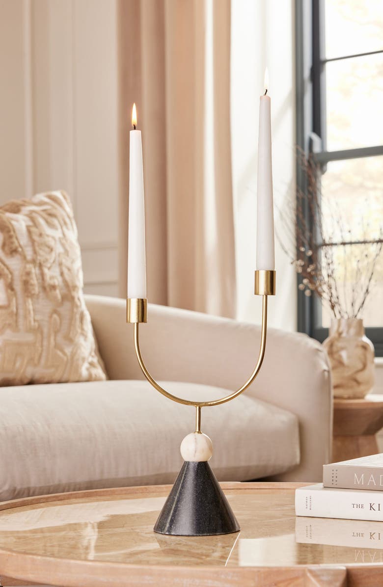 NEXT Marble & Metal Taper Candle Holder, Alternate, color,