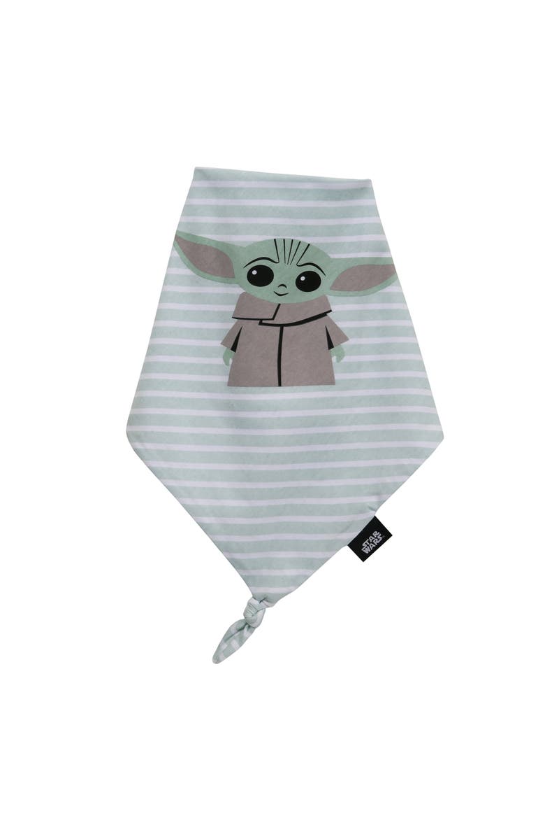 Lambs & Ivy Star Wars Mandalorian Grogu Cotton Jersey Security Blanket/Lovey, Alternate, color, Green