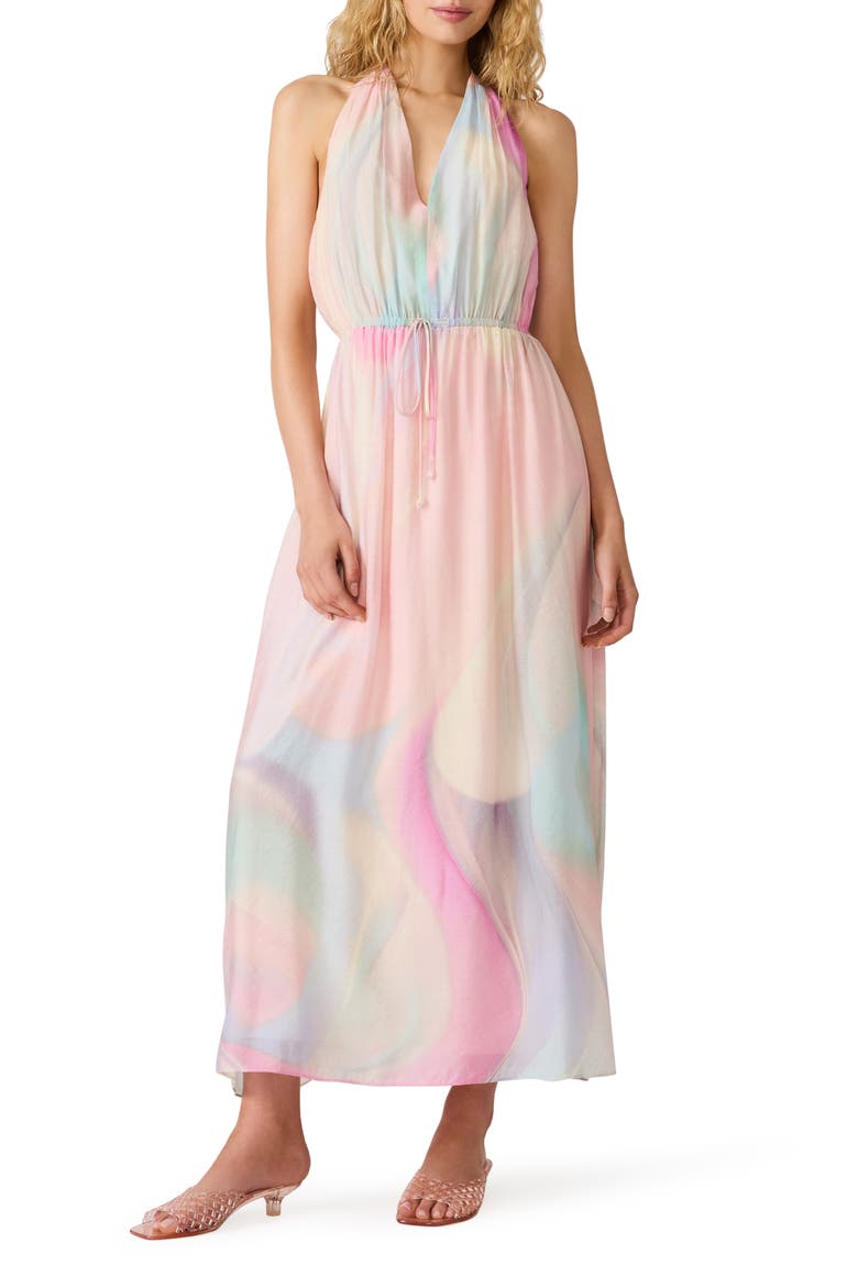 Crawford Halter Maxi Dress, Main, color, PASTEL MULTI
