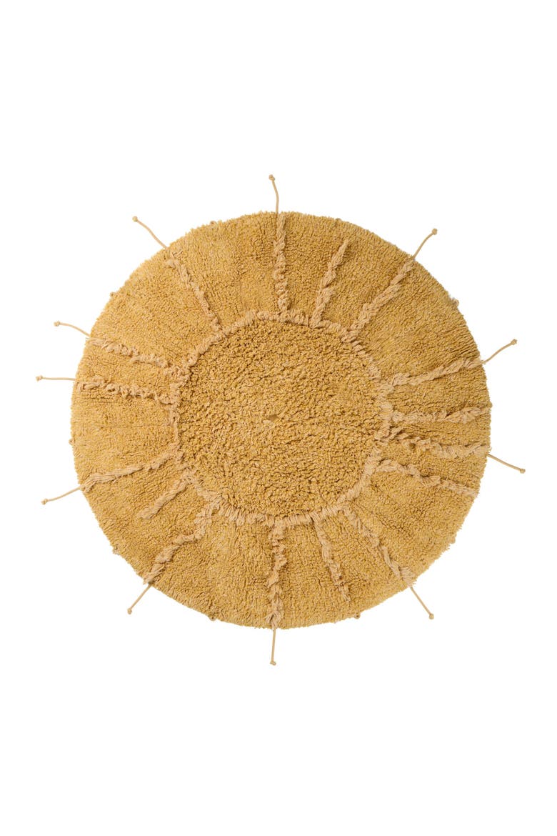 Moon Multishape Washable Cotton Blend Rug, Main, color, HONEY