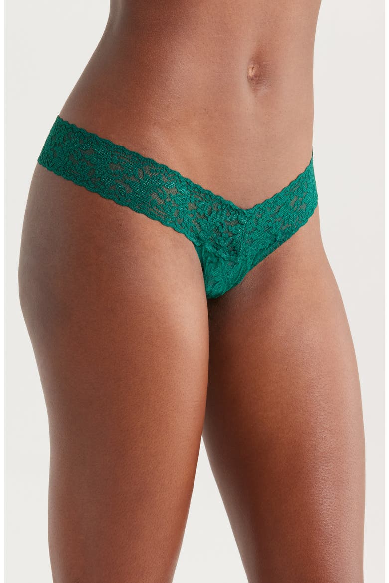Low Rise Thong, Alternate, color, FOREST GREEN