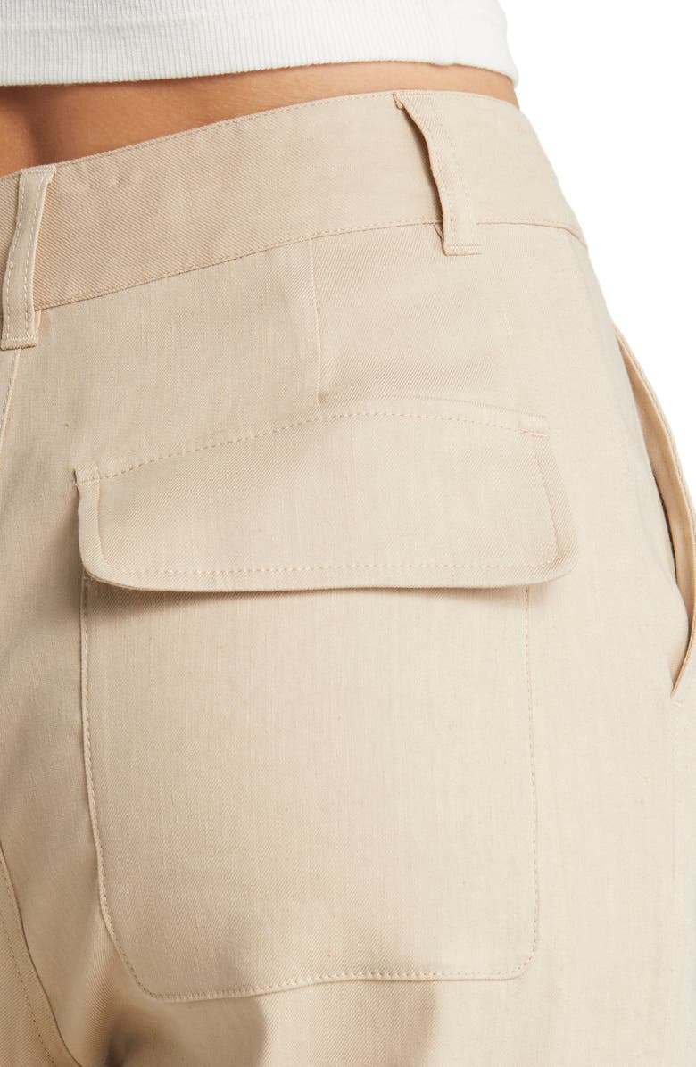 FRAME High Waist Organic Linen Blend Cargo Pants, Alternate, color,