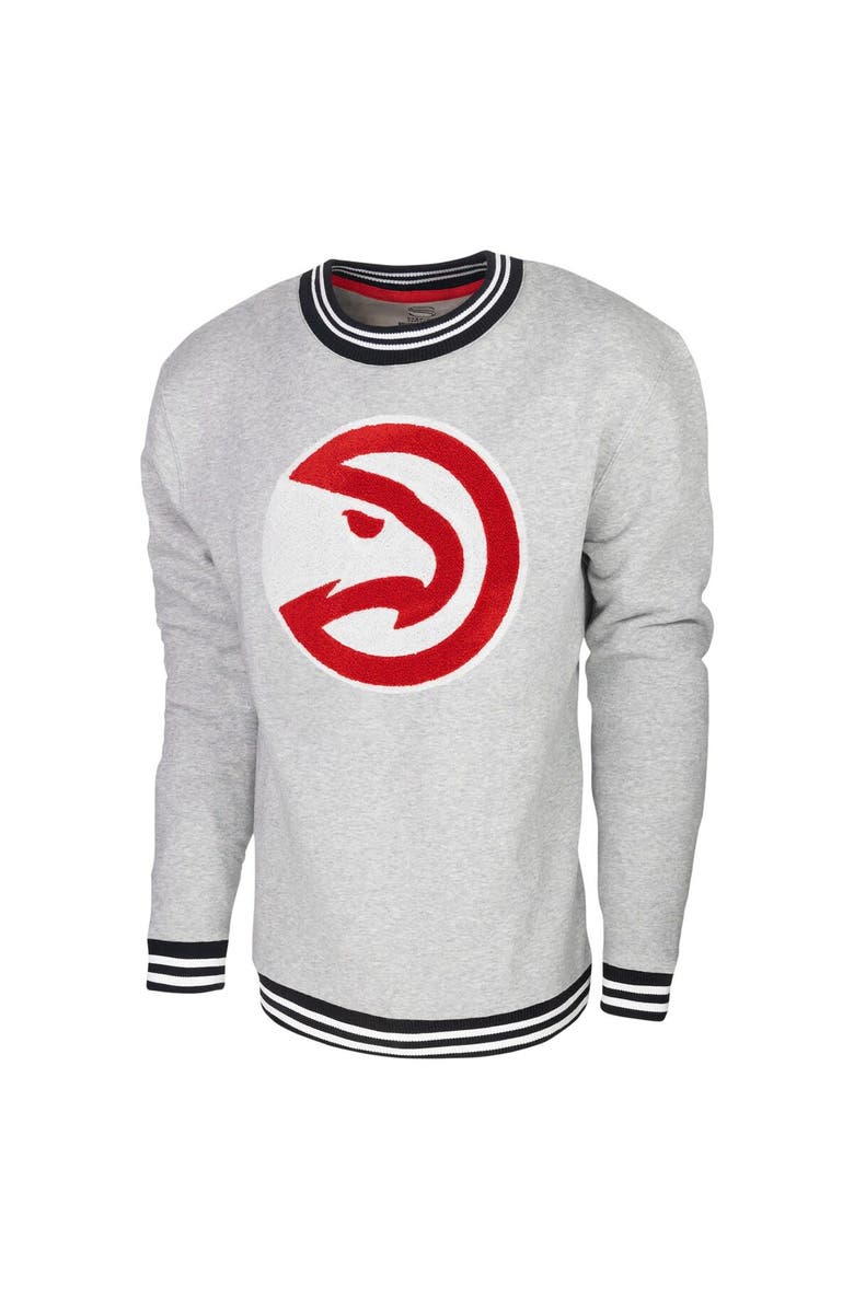 Stadium Essentials Men's Stadium Essentials Heather Gray Atlanta Hawks Club Level Pullover Sweatshirt, Alternate, color, Heather Gray