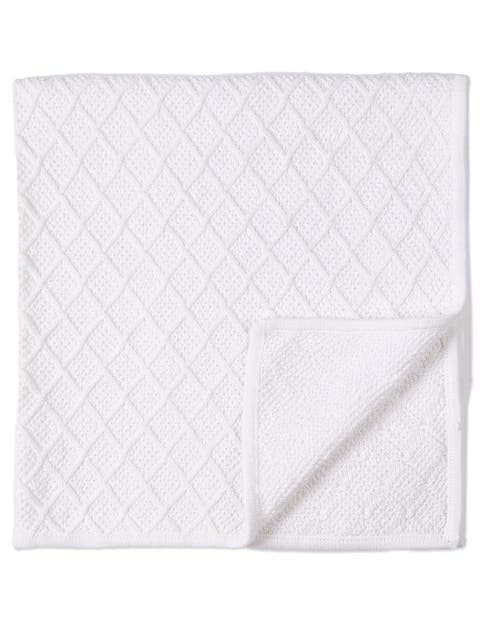 Minimoi Cotton Knit Cuddle And Receiving Blanket In White
