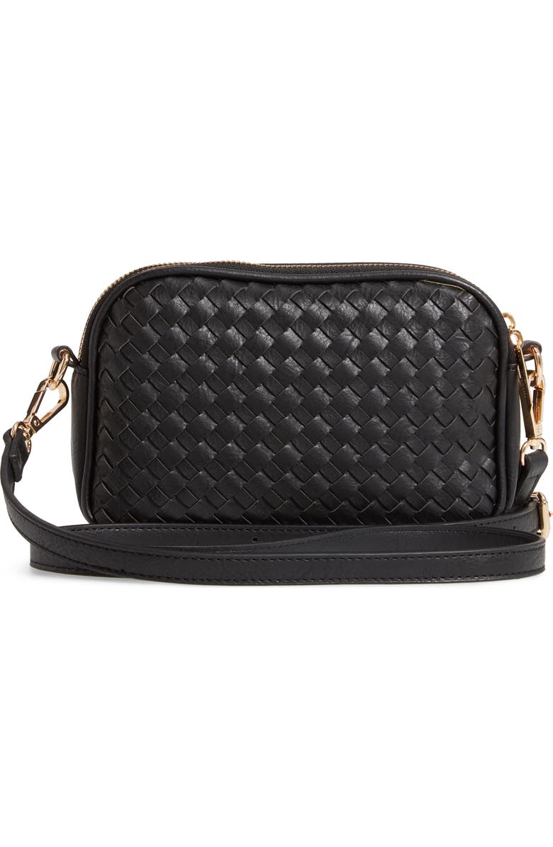 Mali + Lili Ava Woven Vegan Leather Crossbody Bag, Alternate, color,