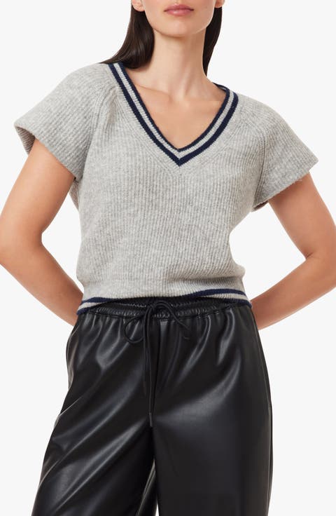Ribbed Short Sleeve Sweater