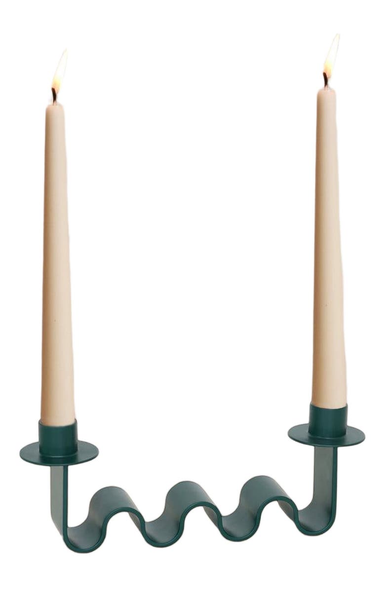 Meso Goods Helen Candle Holder, Main, color, Forest Green