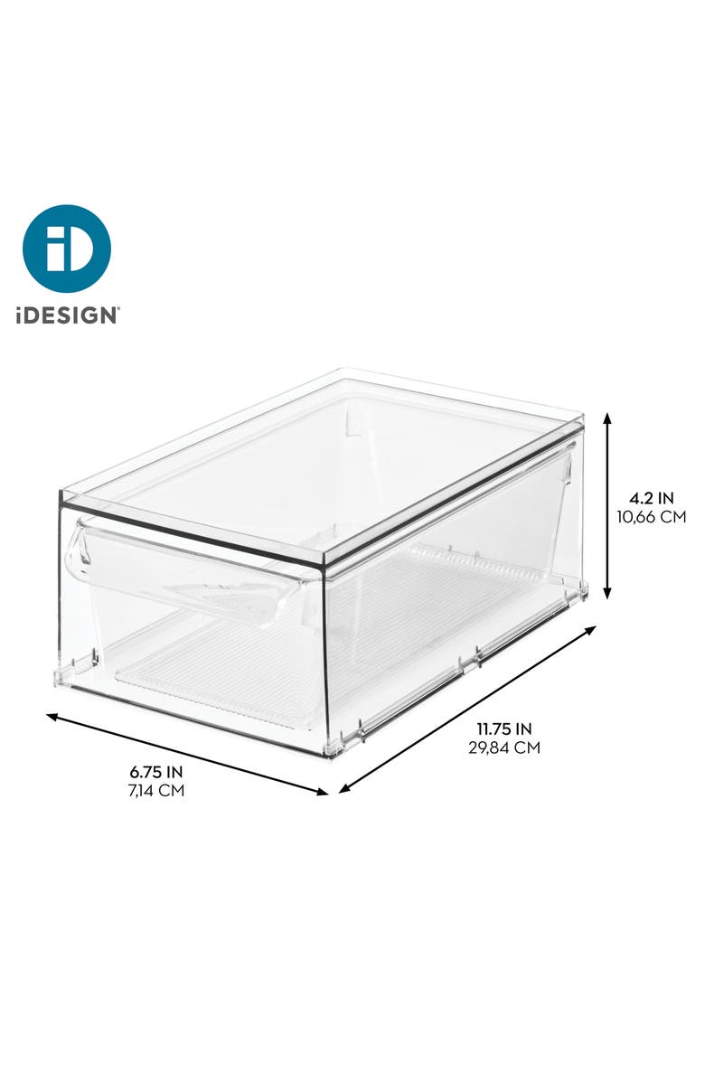 iDesign Stackable Storage Drawer for Fridge, Pantry, or Under Kitchen Sink - Clear, Alternate, color, Clear
