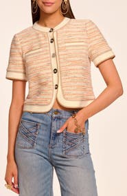 Ramy Brook Sterling Tweed Cropped Jacket