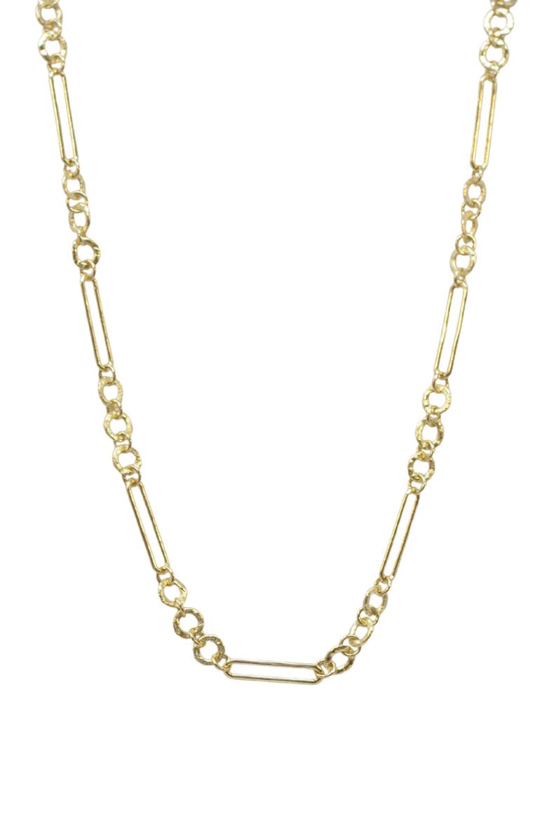 Sueno Paper Clip Chain Necklace, Main, color, GOLD