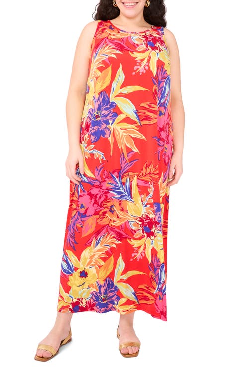 Keyhole Back Maxi Dress (Plus)