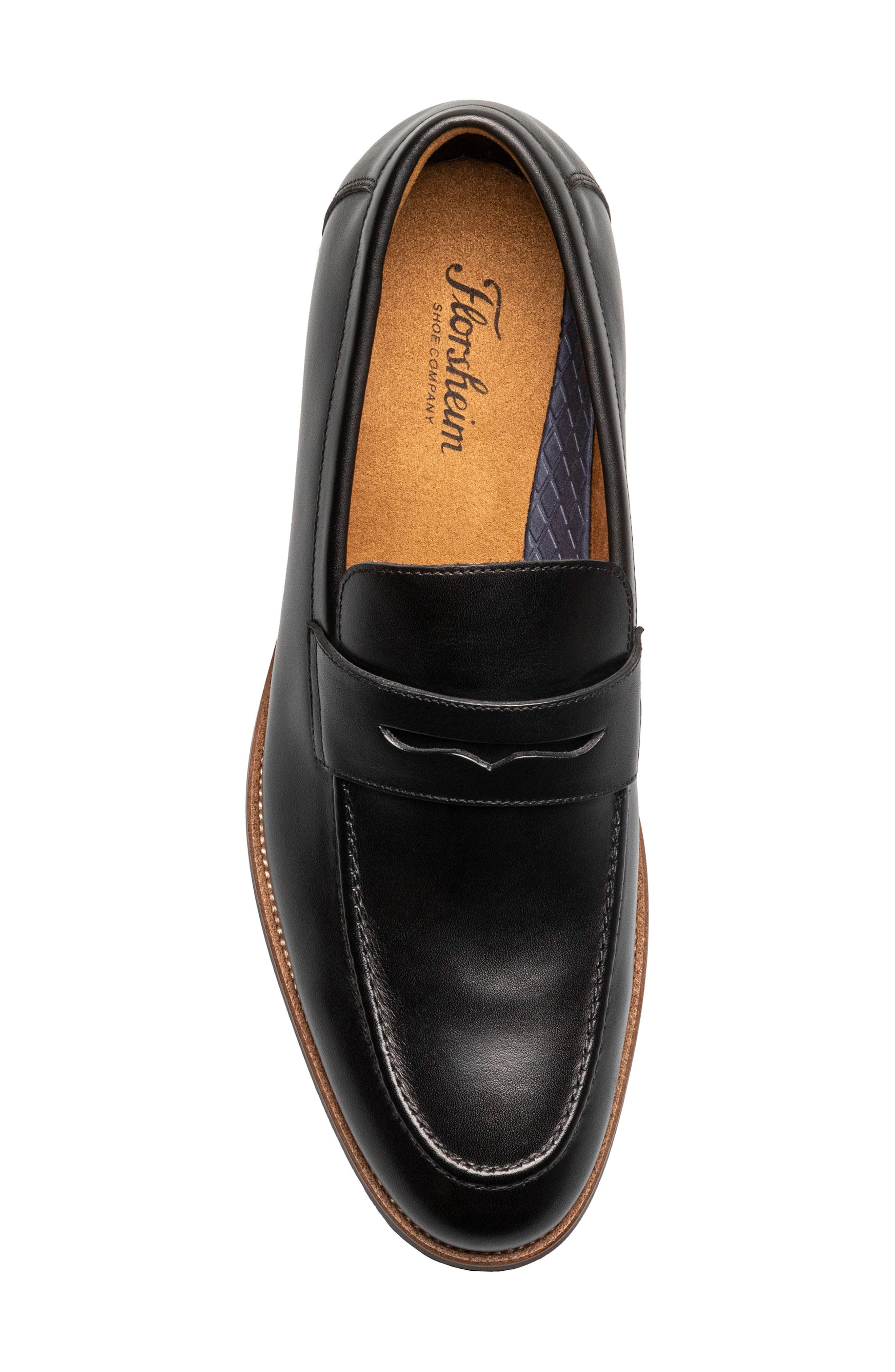 Florsheim Rucci Apron Toe Penny Loafer, Alternate, color, Black