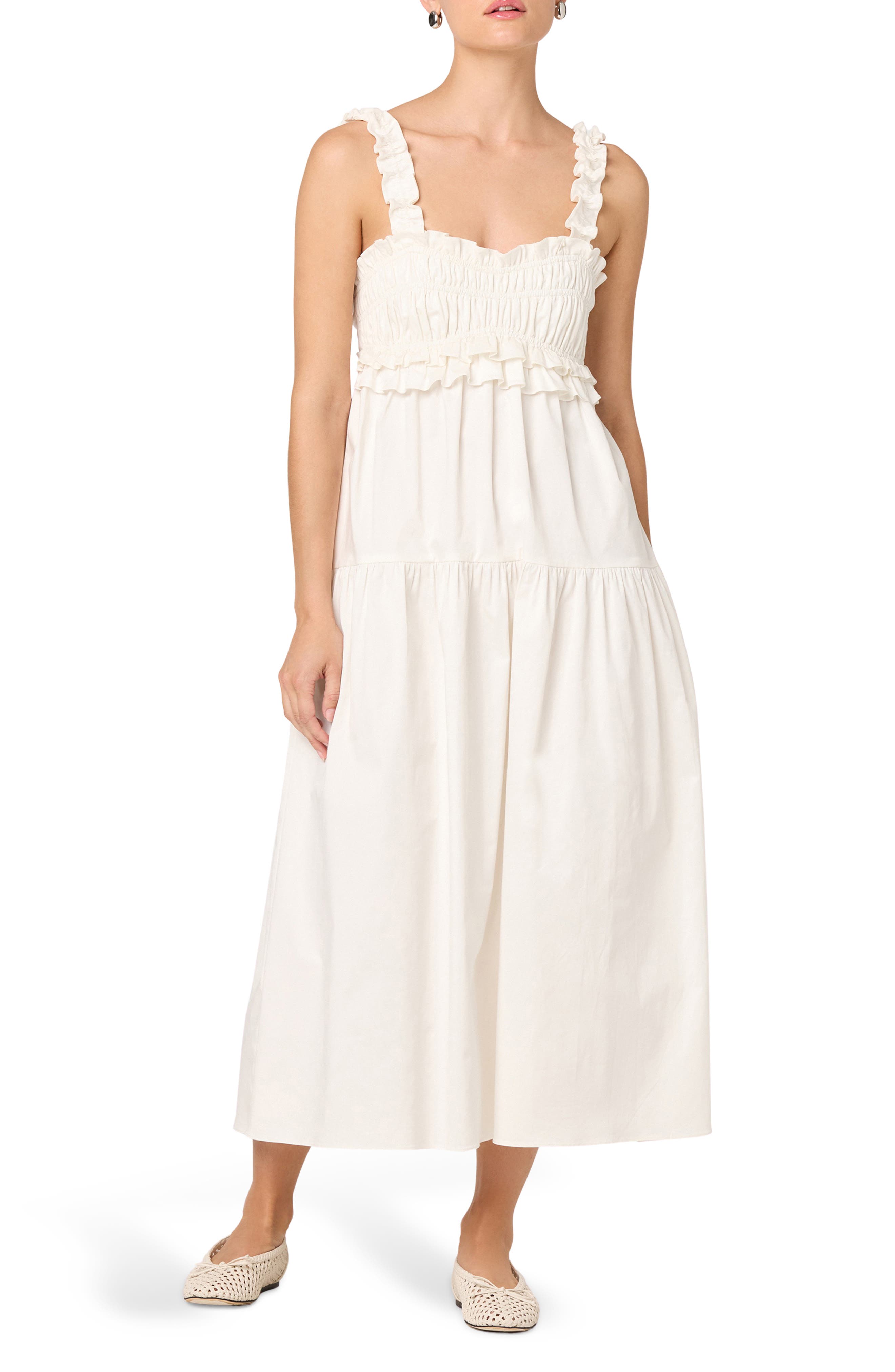 Orenthia Ruffle Strap Midi Dress