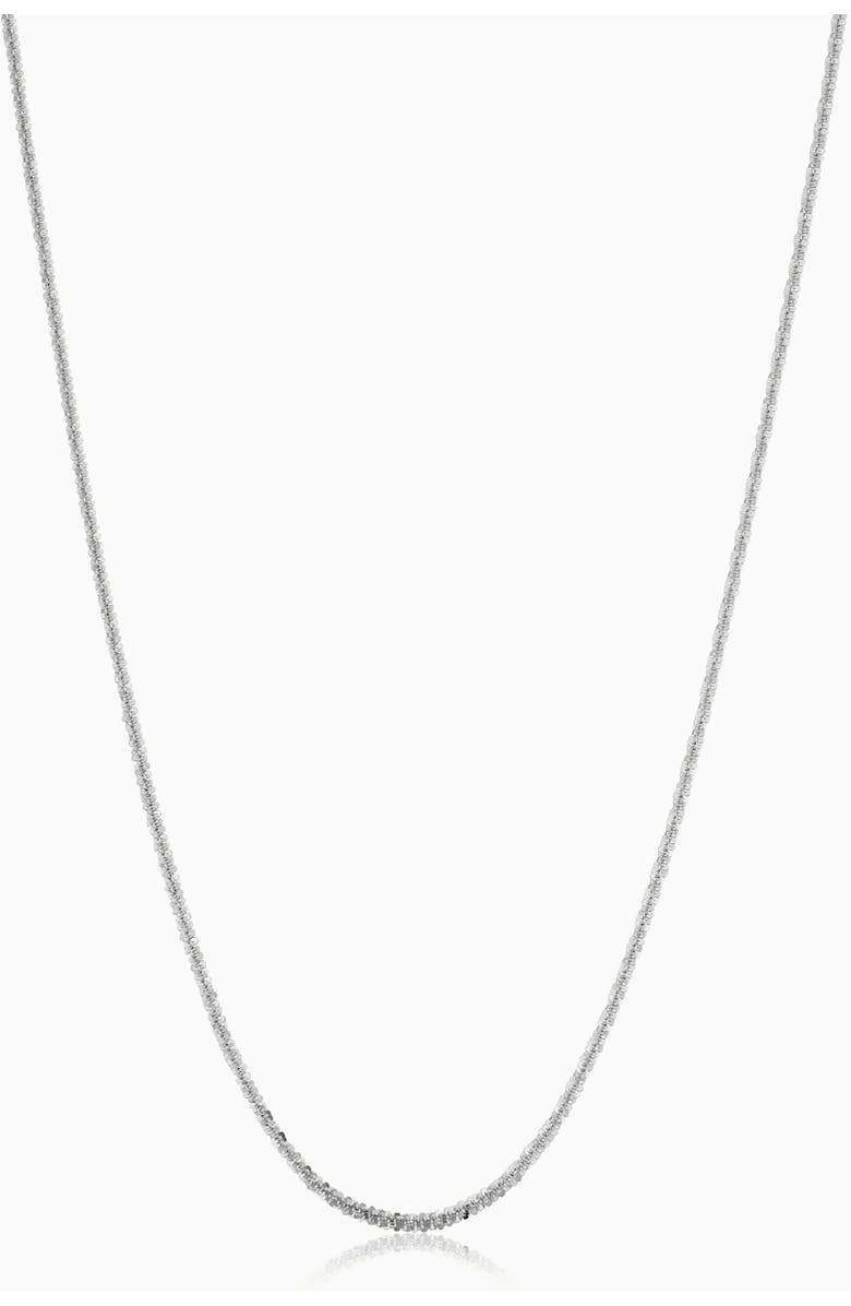 Oradina 14K Gold Shimmer Adjustable Chain, Main, color, White Gold