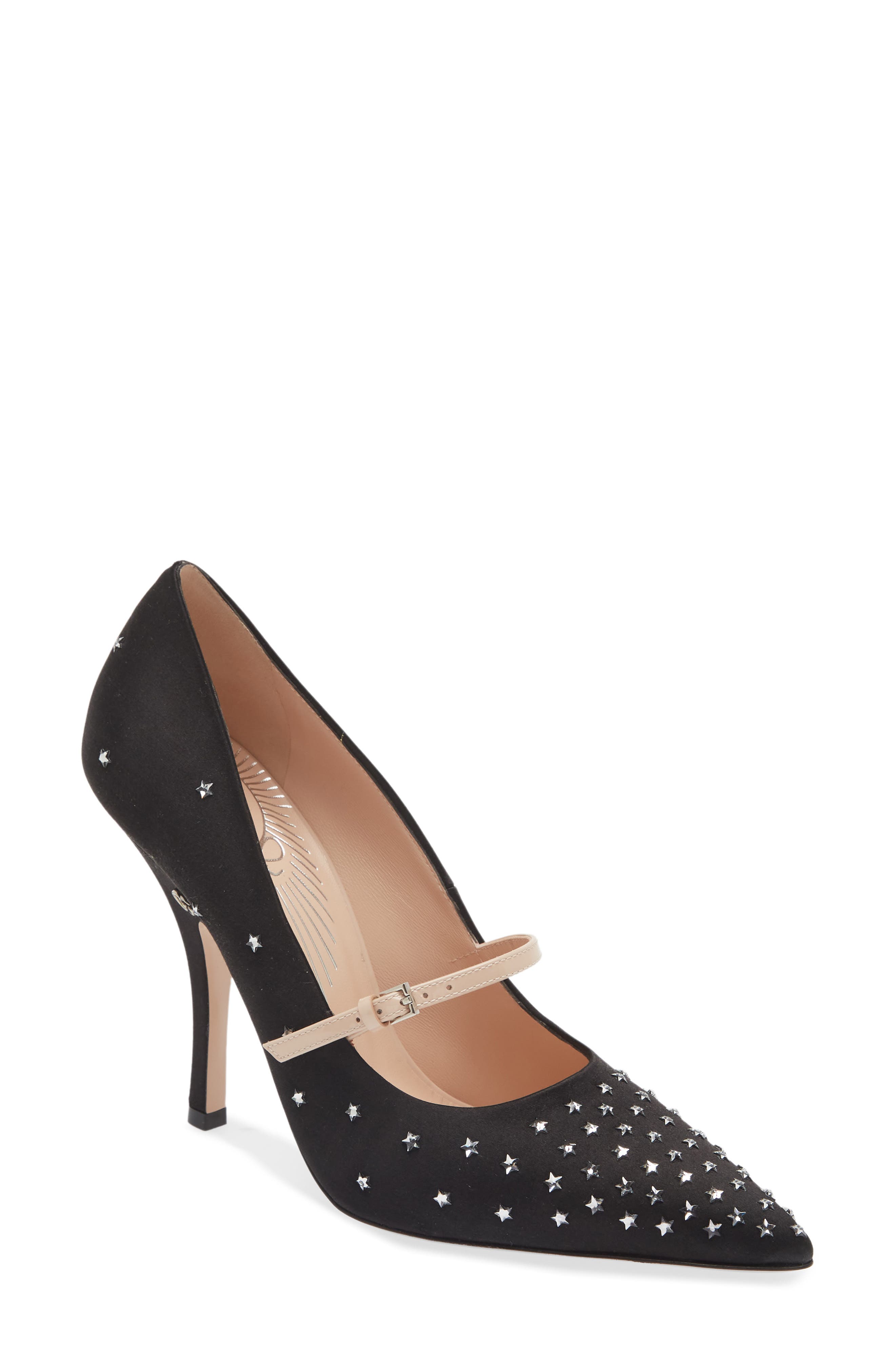 Gucci Jodie Star Spangled Satin Pump, Main, color, 