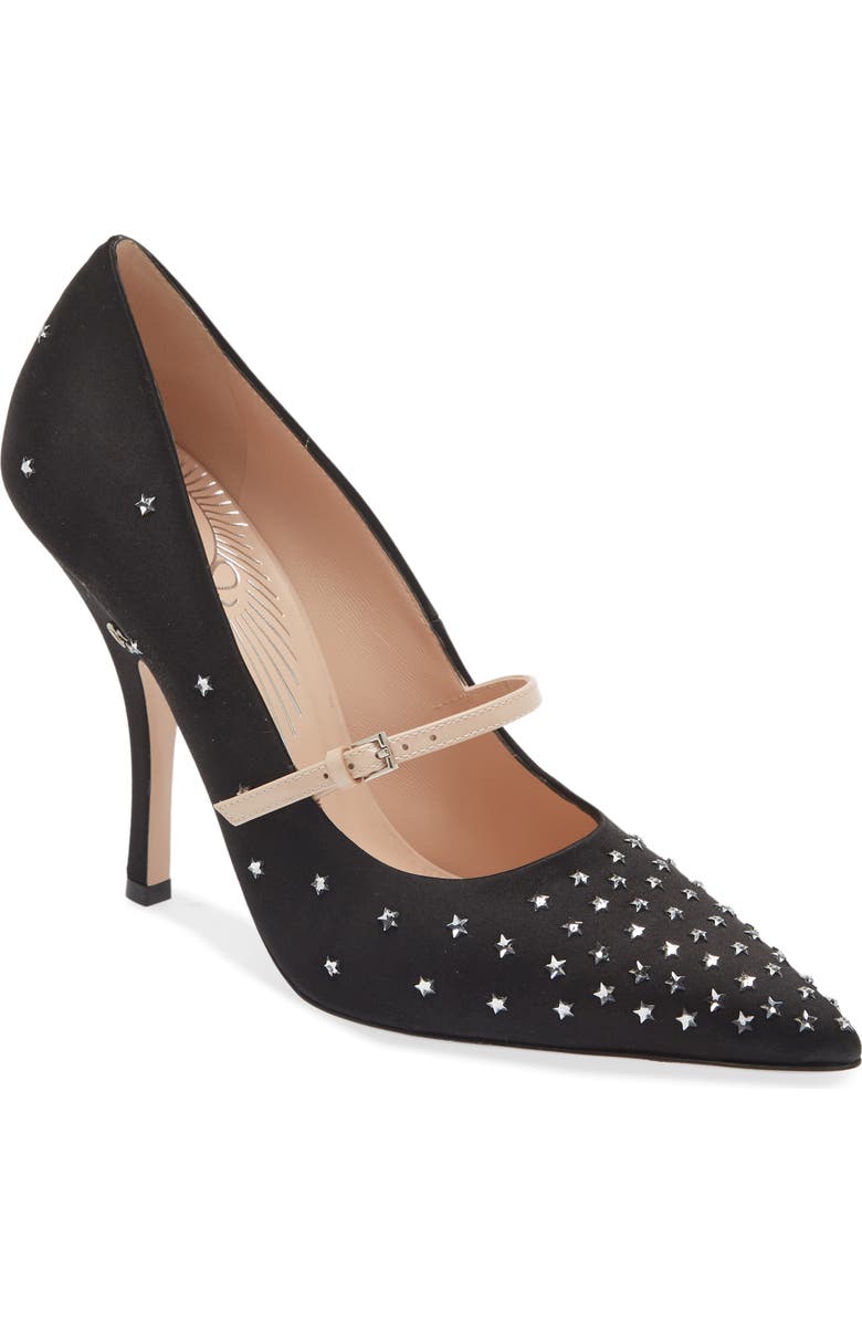 Gucci Jodie Star Spangled Satin Pump, Main, color,