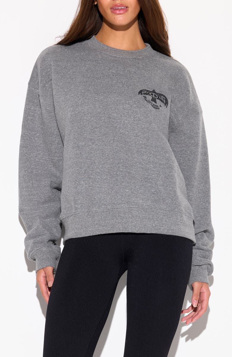 Spiritual Gangster Unity La Brea Sweatshirt, Main, color, Heather Grey