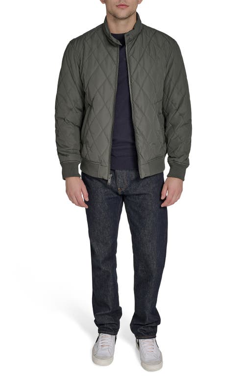 Dockers Diamond Quilted Bomber In Green