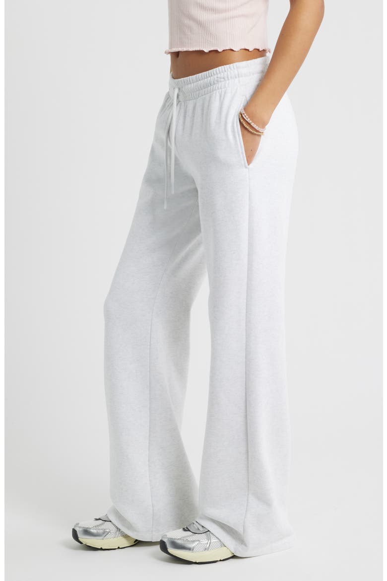 Baggy Flare Leg Sweatpants, Alternate, color, GREY FOG HEATHER