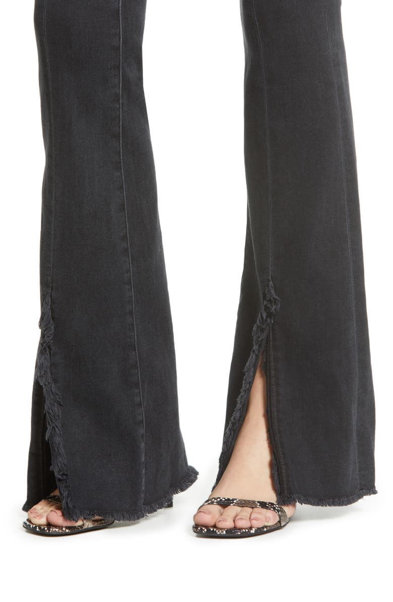 7 For All Mankind <sup>®</sup> Exaggerated Kick Fray Hem Jeans, Alternate, color,