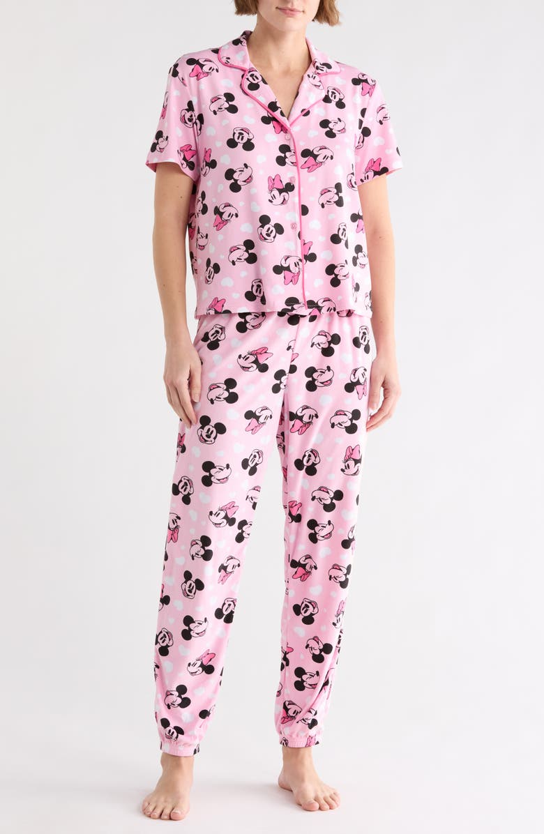 Disney Mickey & Minnie Mouse Key Pants, Main, color, Pink Print