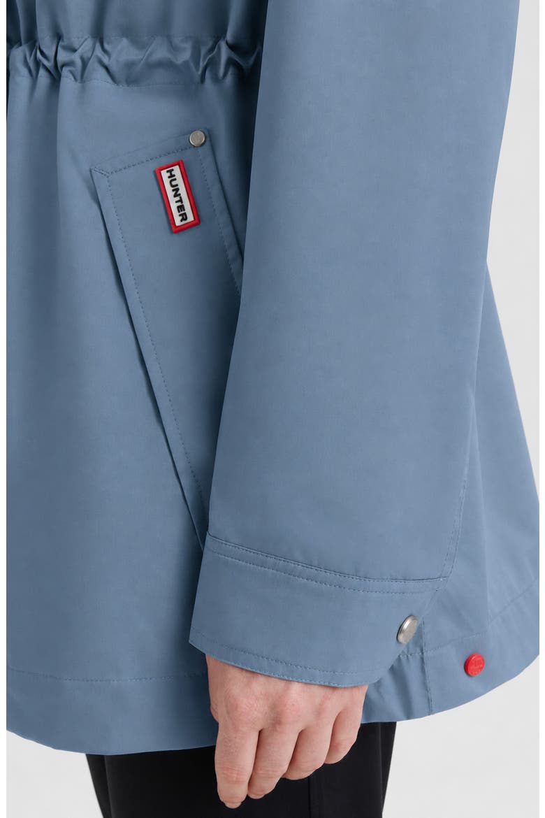 Adela Water Repellent Cotton Canvas Hooded Jacket, Alternate, color, WINTER SKY