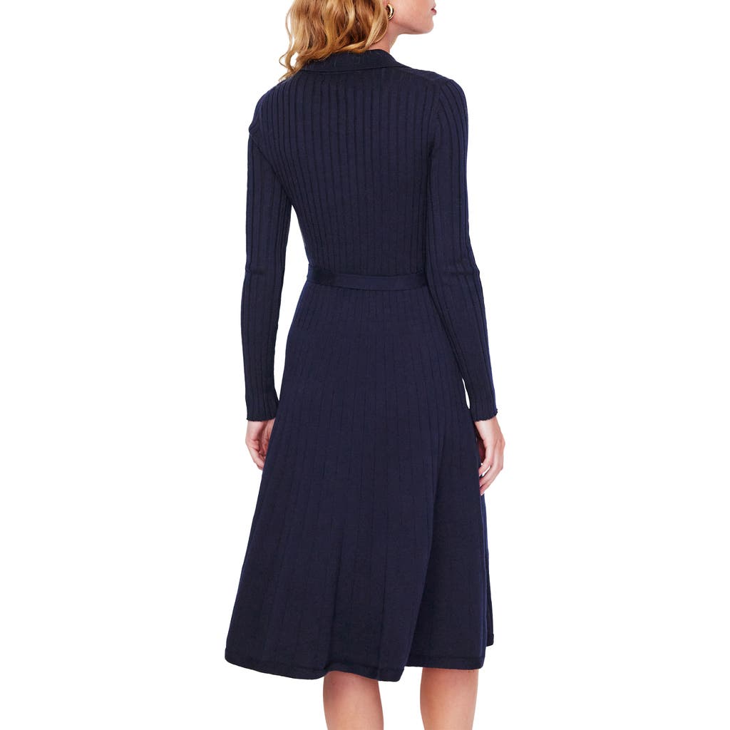 Shop Boden Rachel Ribbed Long Sleeve Shirtdress In Amaranth Purple