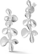 SPHERA MILANO Faux Pearl Flower Drop Earrings